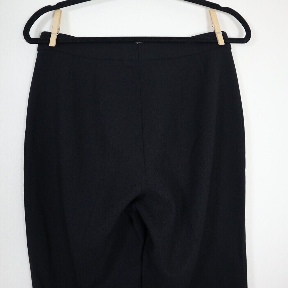 Escada Size M 100% Wool Crepe High Rise Trousers Pants Straight Leg - Picture 7 of 8
